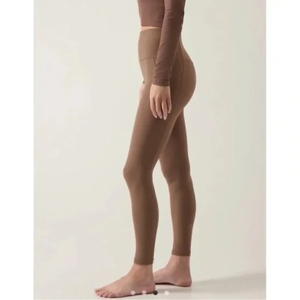 Athleta Salutation Stash Tight Light Brown XL Leggings